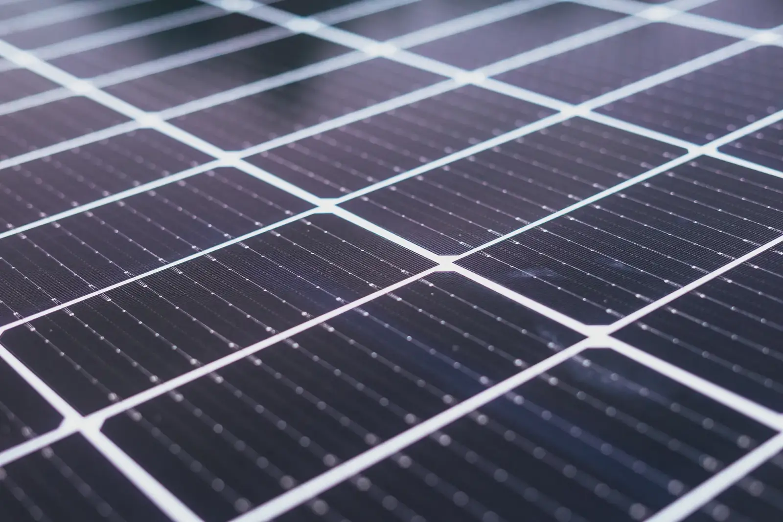 Detailed close-up view of solar panels showcasing renewable energy technology.